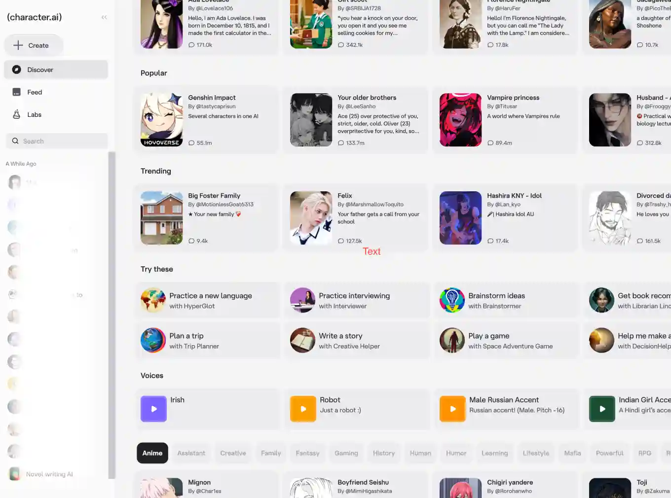 Character.AI プラットフォーム概要