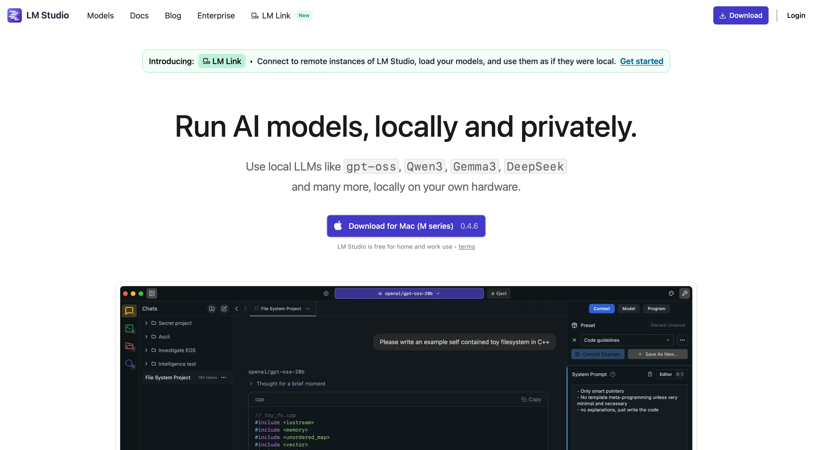 LM Studio - GUIベースのローカルモデルツール