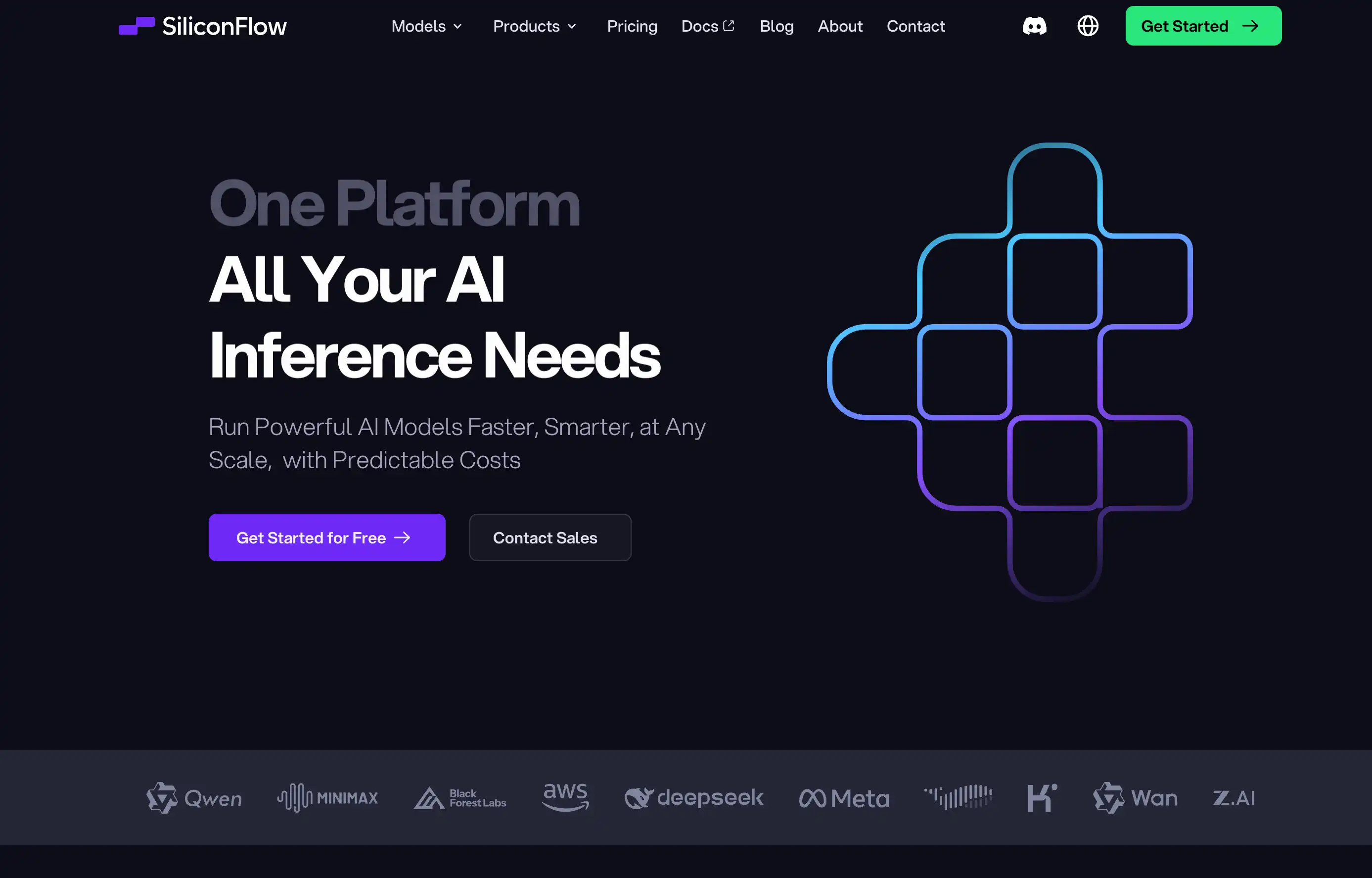 SiliconFlow site banner