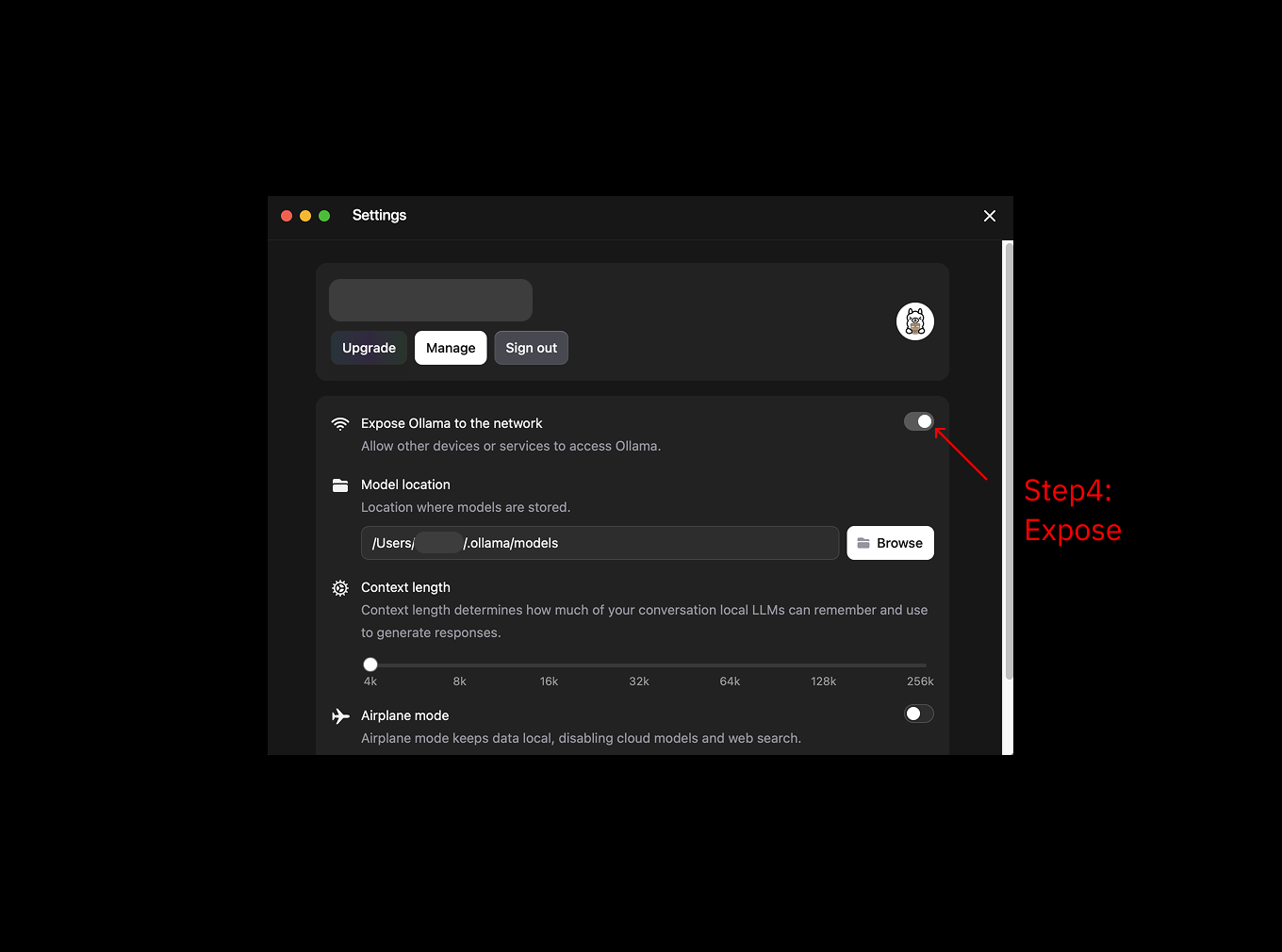 LAN アクセスを有効にする